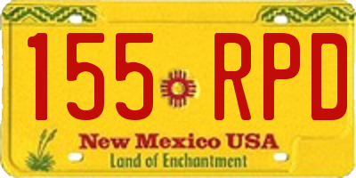 NM license plate 155RPD