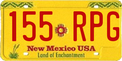NM license plate 155RPG