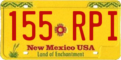 NM license plate 155RPI
