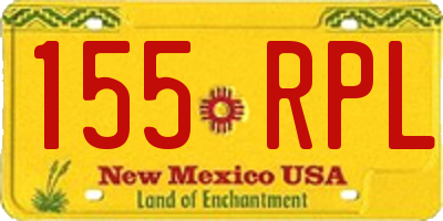 NM license plate 155RPL
