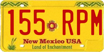 NM license plate 155RPM