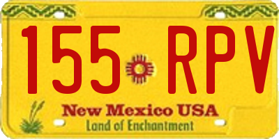 NM license plate 155RPV