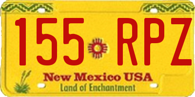 NM license plate 155RPZ