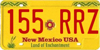 NM license plate 155RRZ