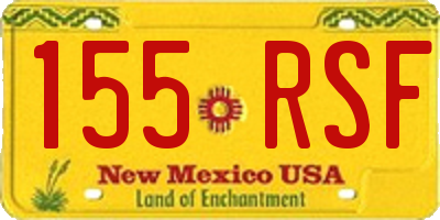 NM license plate 155RSF
