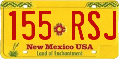 NM license plate 155RSJ