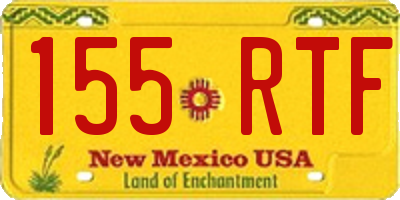 NM license plate 155RTF