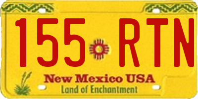 NM license plate 155RTN