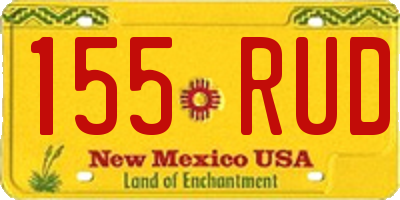 NM license plate 155RUD