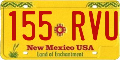 NM license plate 155RVU