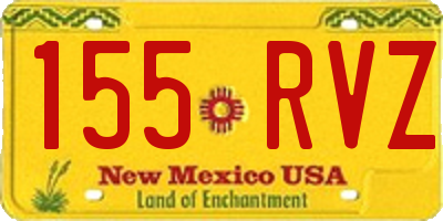 NM license plate 155RVZ
