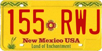 NM license plate 155RWJ