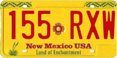 NM license plate 155RXW