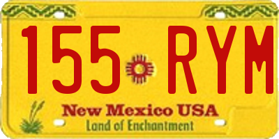 NM license plate 155RYM