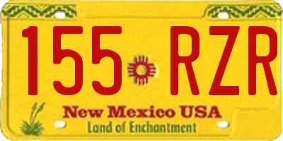 NM license plate 155RZR