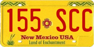 NM license plate 155SCC