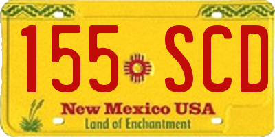 NM license plate 155SCD