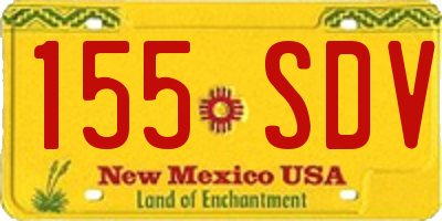 NM license plate 155SDV