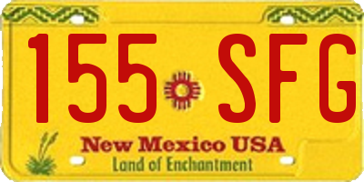 NM license plate 155SFG