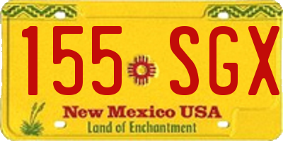 NM license plate 155SGX