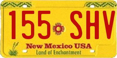 NM license plate 155SHV