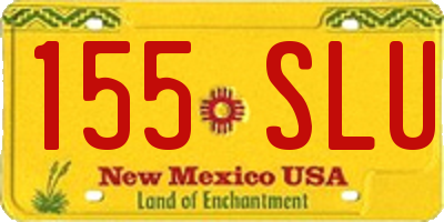 NM license plate 155SLU