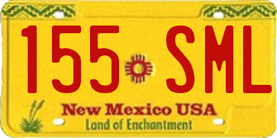 NM license plate 155SML