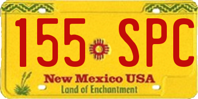 NM license plate 155SPC