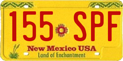 NM license plate 155SPF