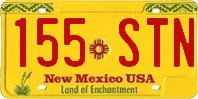 NM license plate 155STN