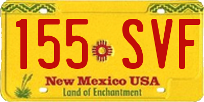 NM license plate 155SVF