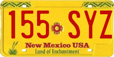 NM license plate 155SYZ