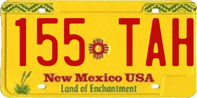 NM license plate 155TAH