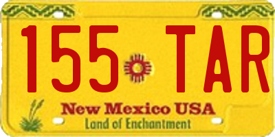 NM license plate 155TAR