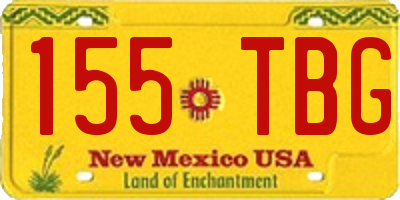 NM license plate 155TBG