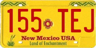 NM license plate 155TEJ