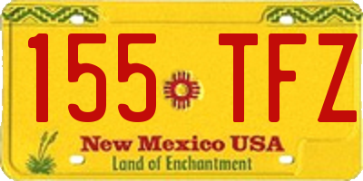 NM license plate 155TFZ