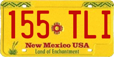 NM license plate 155TLI