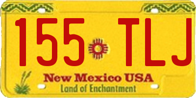 NM license plate 155TLJ