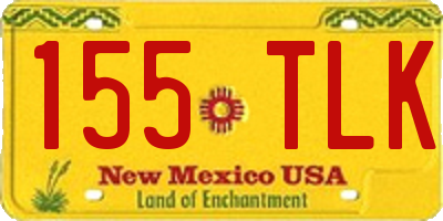 NM license plate 155TLK
