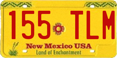 NM license plate 155TLM