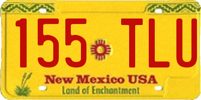 NM license plate 155TLU
