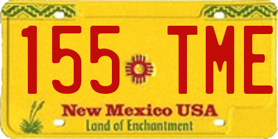 NM license plate 155TME