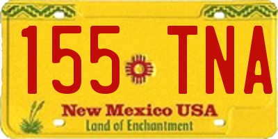 NM license plate 155TNA