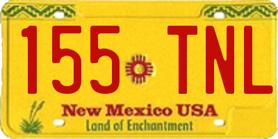 NM license plate 155TNL
