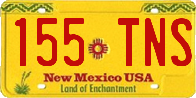 NM license plate 155TNS