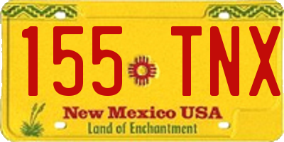 NM license plate 155TNX