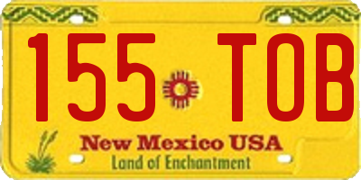 NM license plate 155TOB