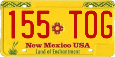 NM license plate 155TOG