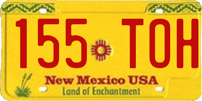 NM license plate 155TOH